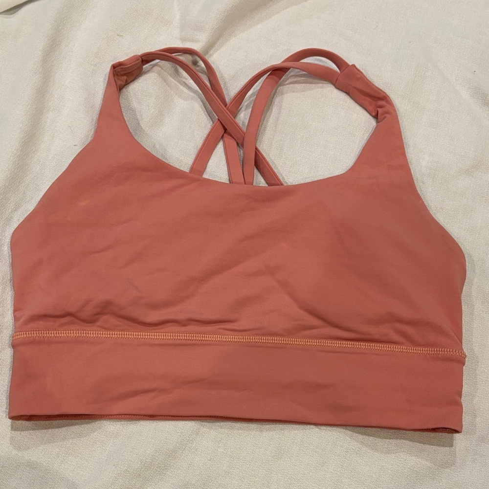 lululemon athletica Cross-Back Sports Bra — Rose Clay